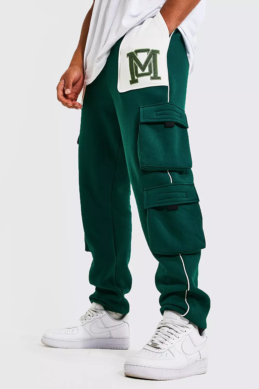 Applique long cargo online jogger pants